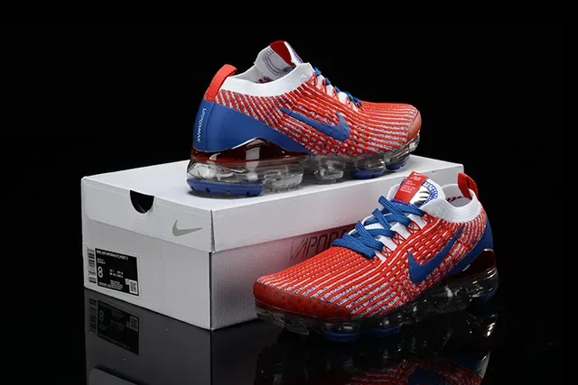 Nike Air VaporMax Red Blue White Running Shoes 16