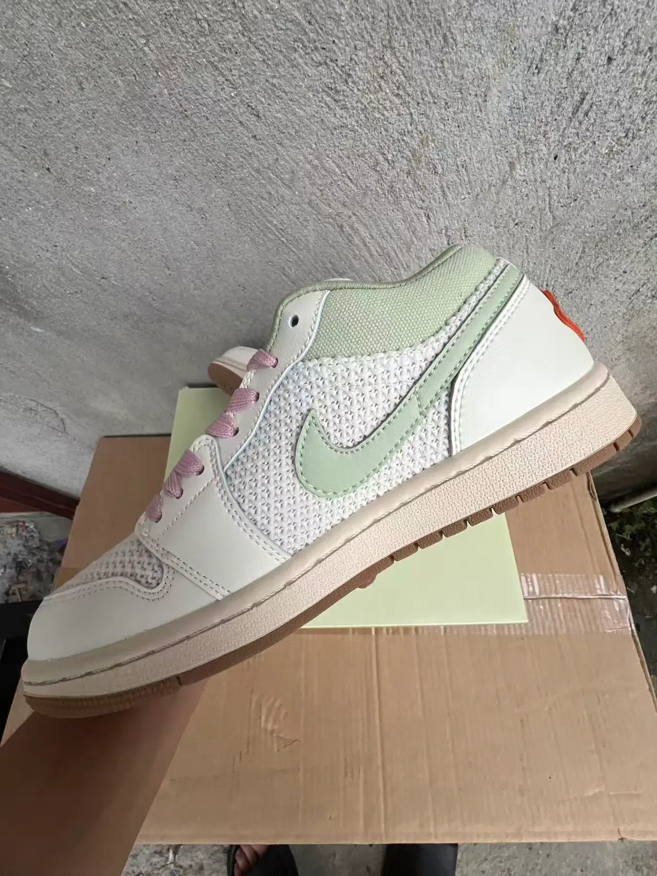 Nike بيج أخضر لوتوب سيليويت تكستايل-ميش و جلد تراكب بناء أسلوب حياة سنيكرز 5