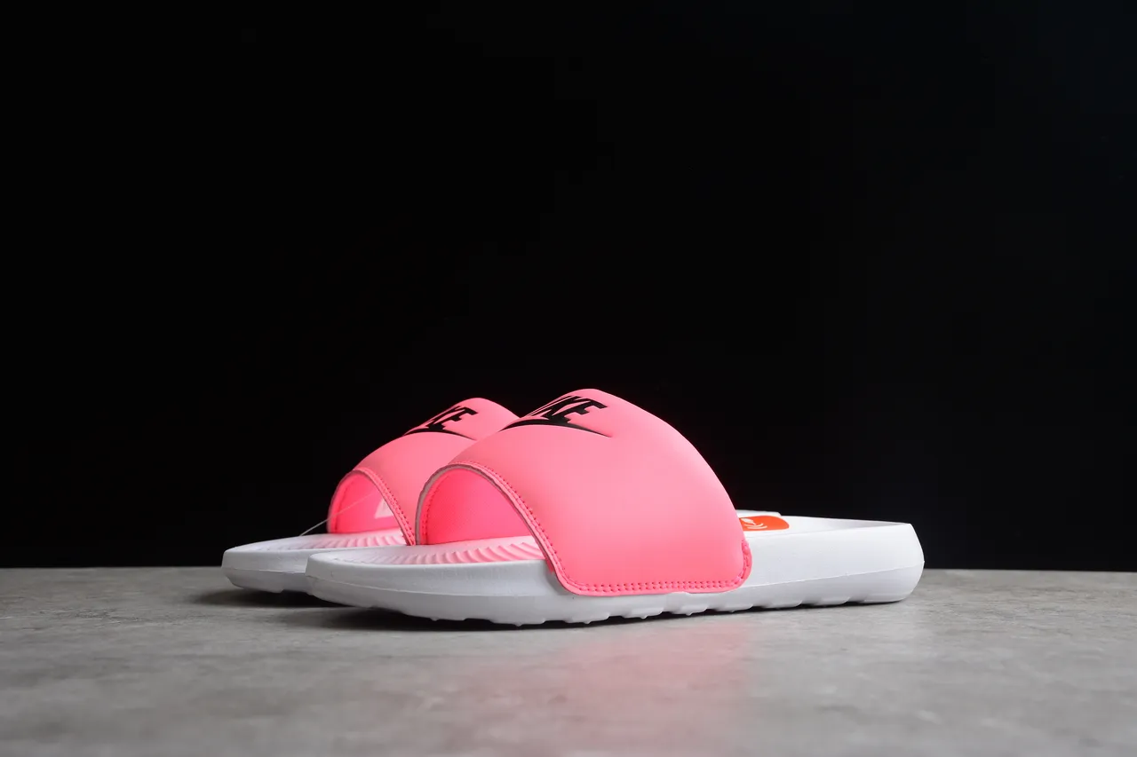 Nike Benassi JDI Pink and White Slippers 11