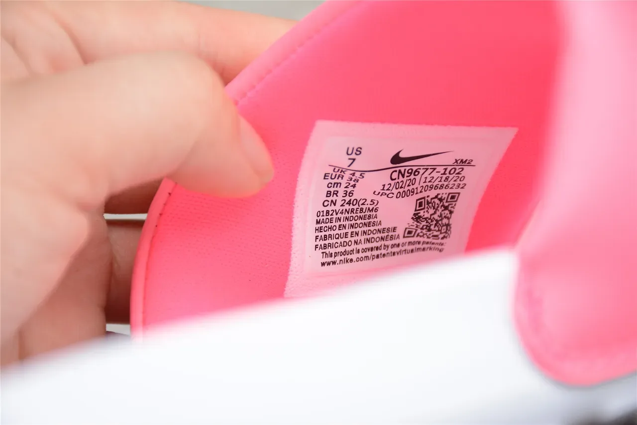 Nike Benassi Slide chinelo rosa e branco 3