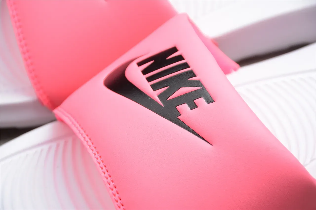 Nike Benassi Slide chinelo rosa e branco 5