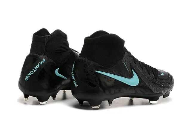 Nike Noir Bleu Haut Tricoté Ajustement Chaussette Tacos Sol Firme Chaussures de Football 2