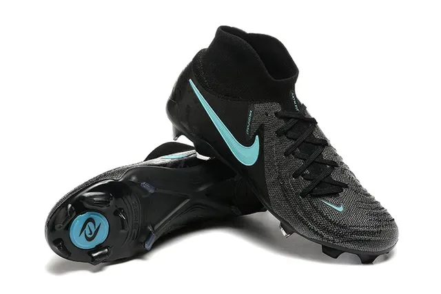 Nike Noir Bleu Haut Tricoté Ajustement Chaussette Tacos Sol Firme Chaussures de Football 6