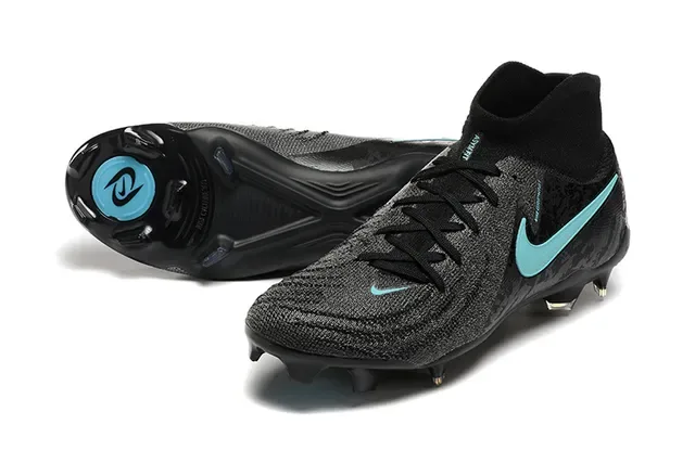 Nike Noir Bleu Haut Tricoté Ajustement Chaussette Tacos Sol Firme Chaussures de Football 7