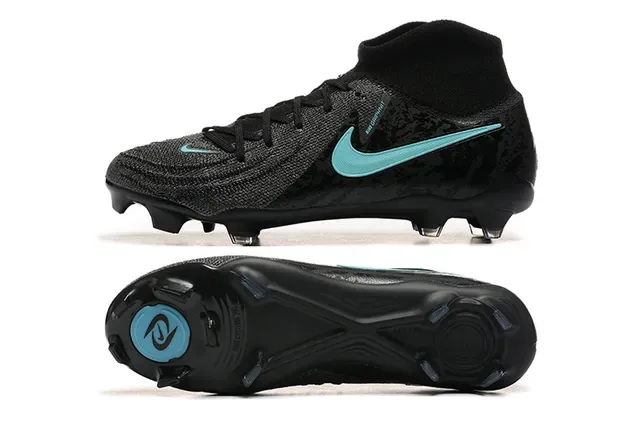 Nike Noir Bleu Haut Tricoté Ajustement Chaussette Tacos Sol Firme Chaussures de Football 9