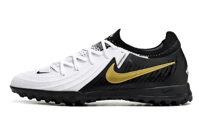Nike কালো ও সোনা লো-কাট সিন্থেটিক এবং নিট আপার টার্ফ সকার জুতা 8
