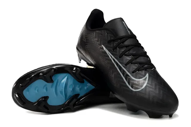 Nike Sapatos de Futebol Black Gray Low-Cut Upper Sintético Firm-Ground 4