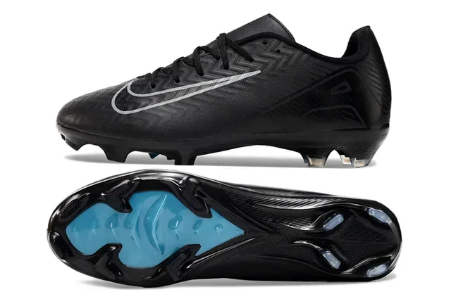 Nike Sapatos de Futebol Black Gray Low-Cut Upper Sintético Firm-Ground 6