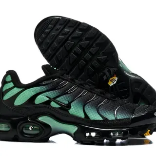 Nike أسود أخضر مزدوج امتصاص هواء طبقات متدرجة أحذية رياضية أسلوب حياة