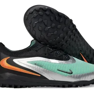 Nike Noir Vert Knit Upper Asymétrique Lacets Turf Chaussures de Soccer