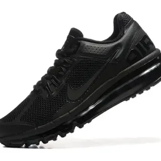 Nike Black Monochrome Mesh And Synthetic Overlay Upper Sneakers