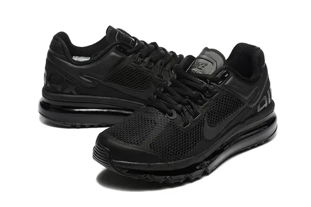 Nike Black Monochrome Mesh And Synthetic Overlay Upper Sneakers 5