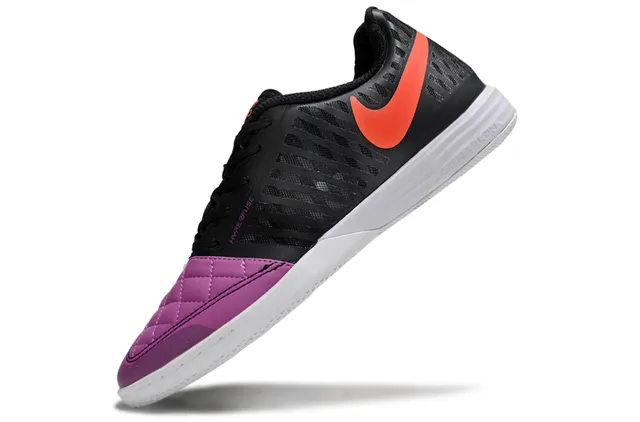 Nike أسود بنفسجي شبكة مدمجة علوية مطواة مصنوع اصطناعي غطاء أصابع أحذية كرة القدم داخلية 3