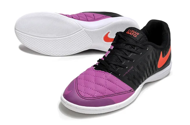 Nike أسود بنفسجي شبكة مدمجة علوية مطواة مصنوع اصطناعي غطاء أصابع أحذية كرة القدم داخلية 5