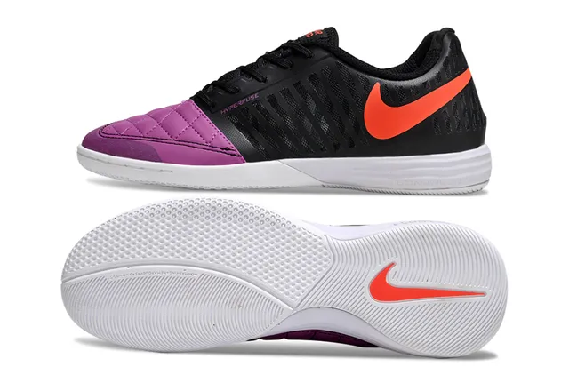 Nike أسود بنفسجي شبكة مدمجة علوية مطواة مصنوع اصطناعي غطاء أصابع أحذية كرة القدم داخلية 7