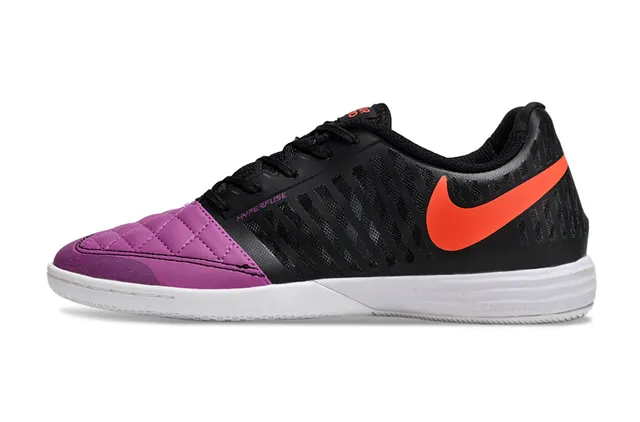 Nike أسود بنفسجي شبكة مدمجة علوية مطواة مصنوع اصطناعي غطاء أصابع أحذية كرة القدم داخلية 8