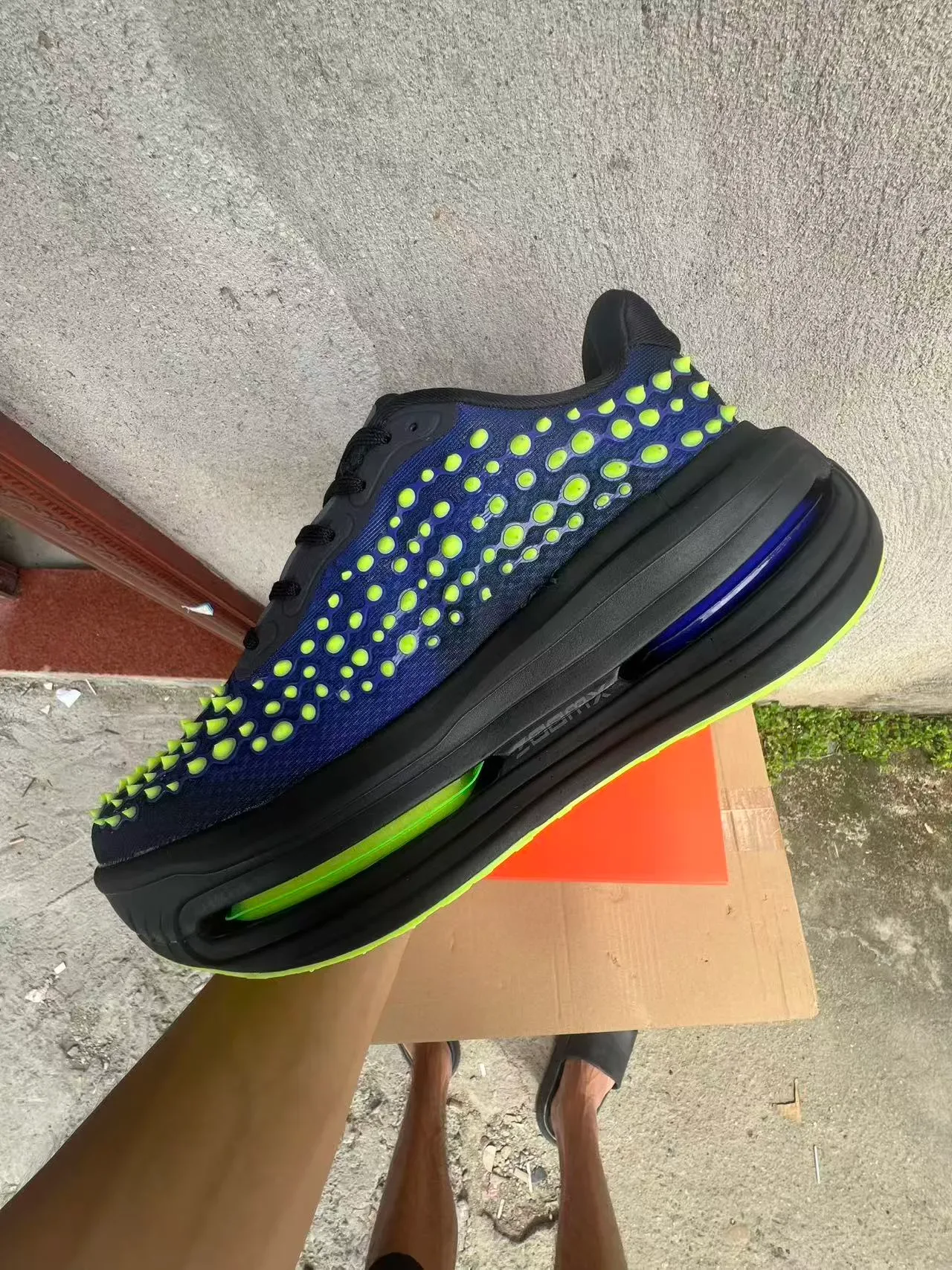 Nike Blue Green Dual Visible Zoom Air Units Low-Top Performance Silhouette Lifestyle Sneakers 5
