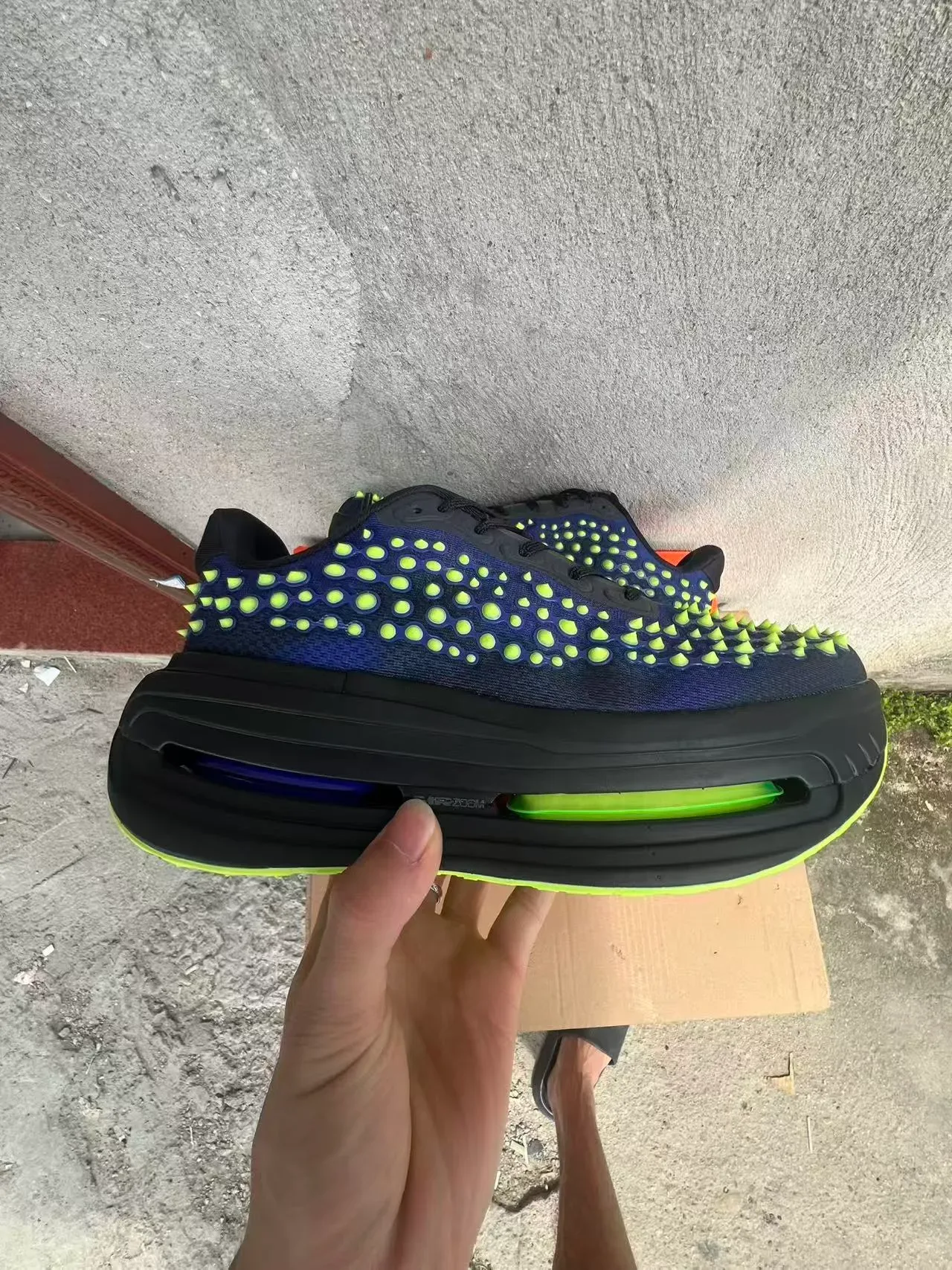 Nike Blue Green Dual Visible Zoom Air Units Low-Top Performance Silhouette Lifestyle Sneakers 7