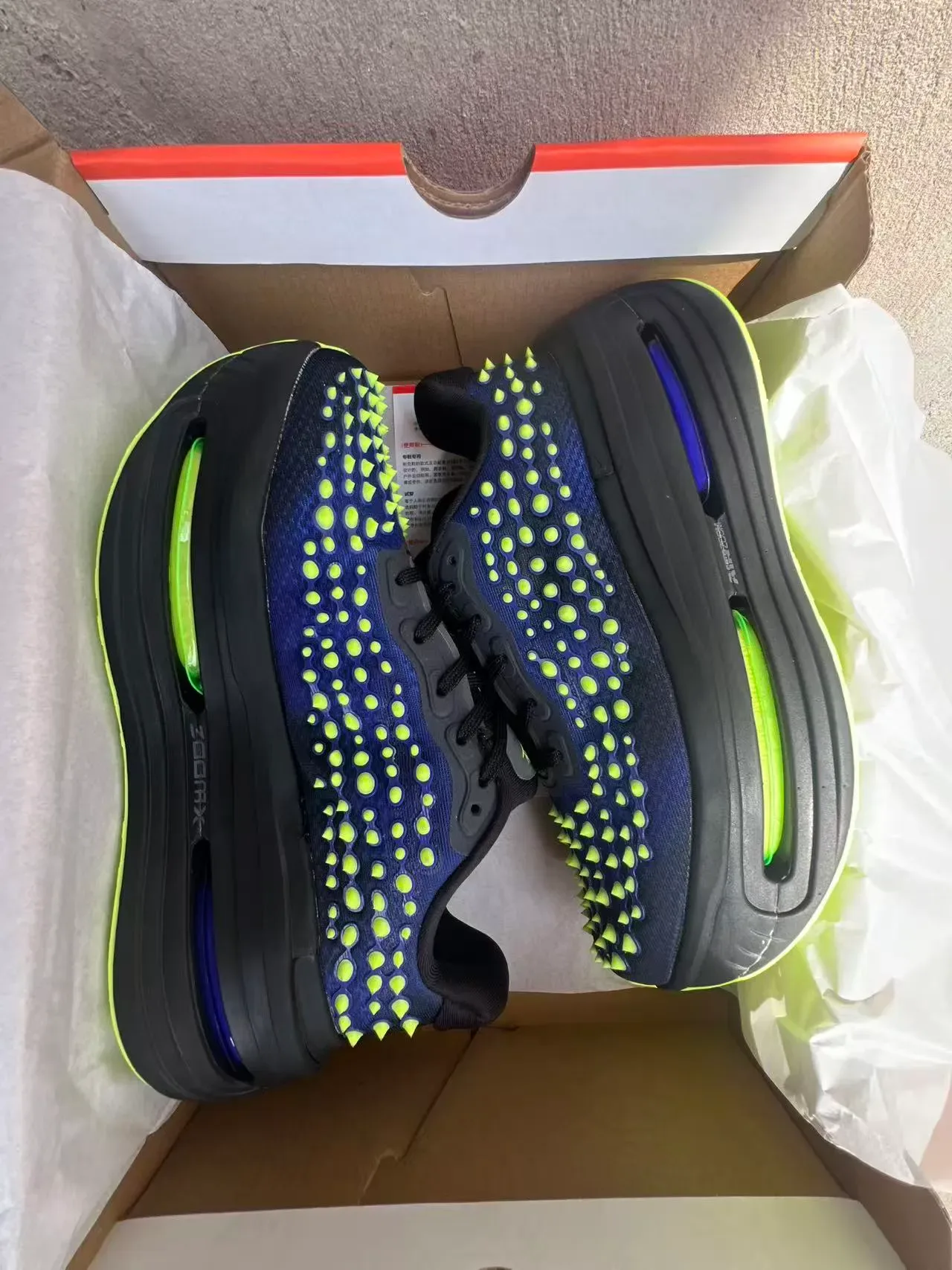 Nike Blue Green Dual Visible Zoom Air Units Low-Top Performance Silhouette Lifestyle Sneakers 10