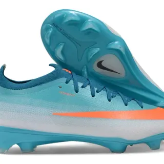 Nike Chaussures de football upper knit bleu orange gradiente Cyan-To-White terrain ferme