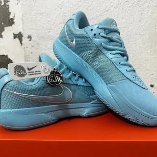 Nike नीला चांदी Low-Top बास्केटबॉल जूते