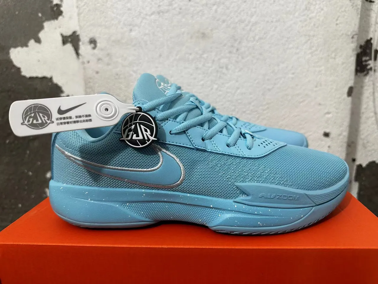 Nike Chaussures De Basketball Bleu Argent Low-Top 4