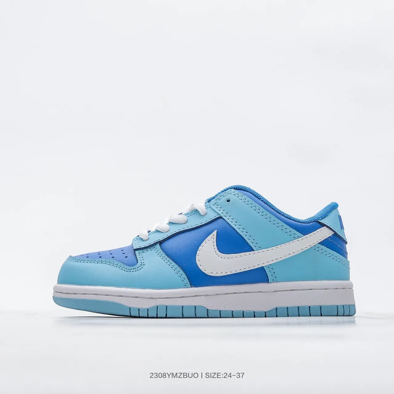 Nike Blue White Low-Top Padded Collar Lifestyle Sneakers 5