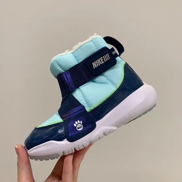 Nike Marrom Preto Isolado Alto Gola com Forro de Pele Botas de Neve 14