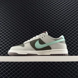 Nike Dunk Low হালকা ধূসর অলিভ সবুজ মিন্ট Swoosh স্কেটবোর্ড জুতা