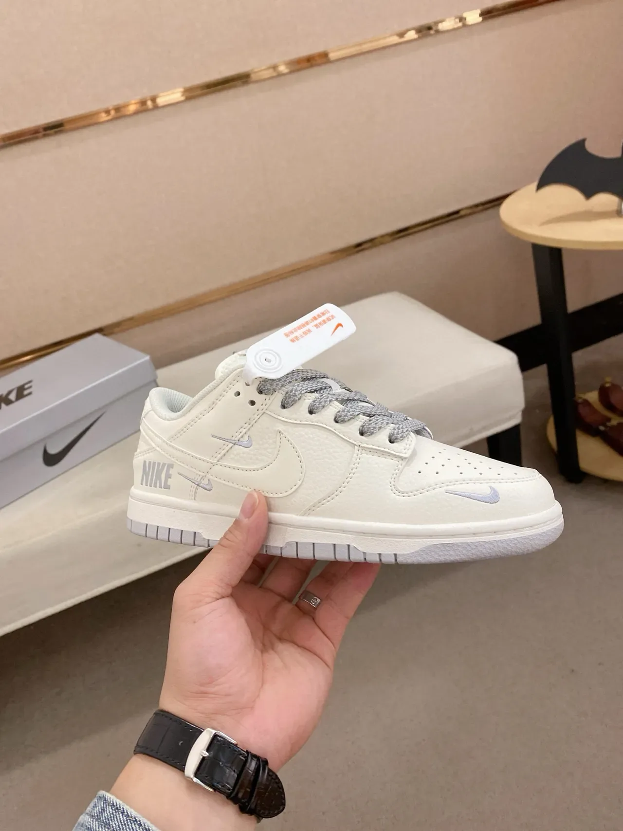 Nike Dunk Low Off-White Gray Lifestyle Sneakers 4