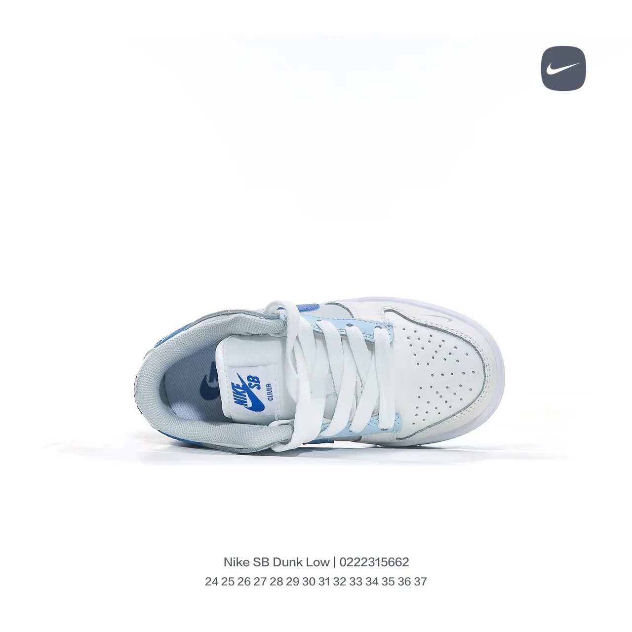 Nike Dunk Low White Black Blue sneakers lifestyle 17