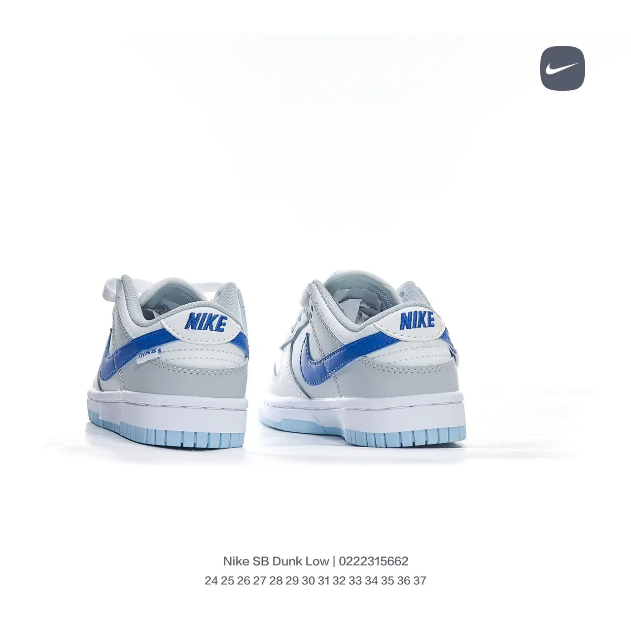 Nike Dunk Low White Black Blue sneakers lifestyle 18