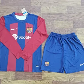 Nike FC Barcelona Home Blue Red Long-Sleeve Vertical Striped Tracksuit