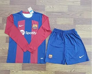 Nike FC Barcelona 主场蓝红长袖竖条纹运动套装 3