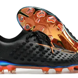 Nike Flyknit Ultra Black Iridescent Sole Firm-Ground Soccer Shoes