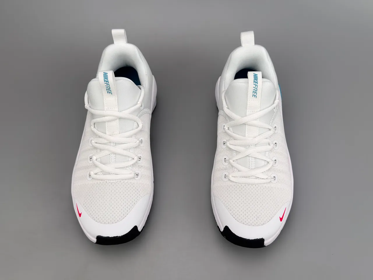 Nike Free RN White Red Knit Upper Segmented Flex Groove Sole Running Shoes 7