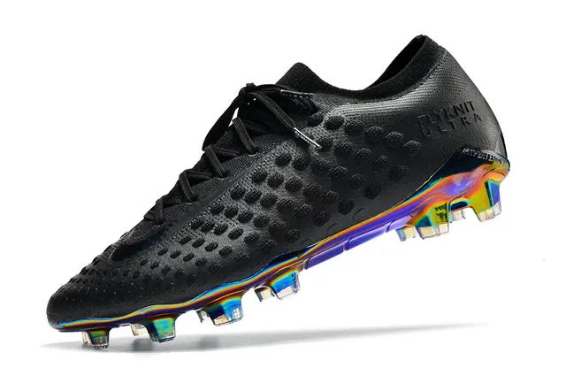 Nike Gold Transparent Metallic Knit Upper Textured Dot-Patterned Surface Firm-Ground Soccer Shoes 16