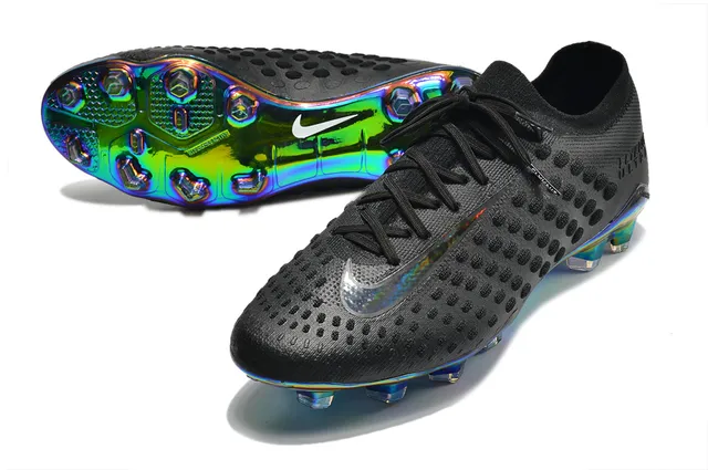 Nike Gold Transparent Metallic Knit Upper Textured Dot-Patterned Surface Firm-Ground Soccer Shoes 17