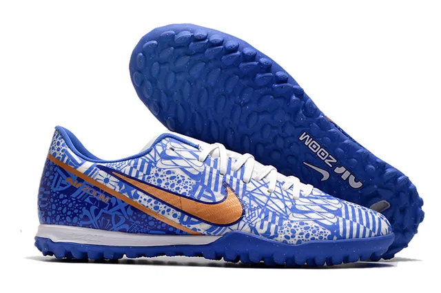 Nike dorado blanco metálico cobre sintético superior suela césped fútbol zapatos 7