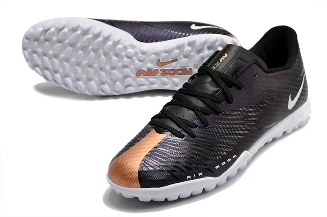Nike dorado blanco metálico cobre sintético superior suela césped fútbol zapatos 21
