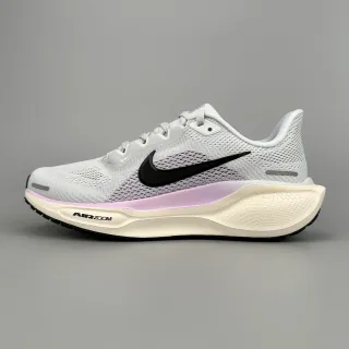 Nike Gris Rose Dessus en maille ingénierée React + Air Zoom semelle intermédiaire en couches Chaussures de course