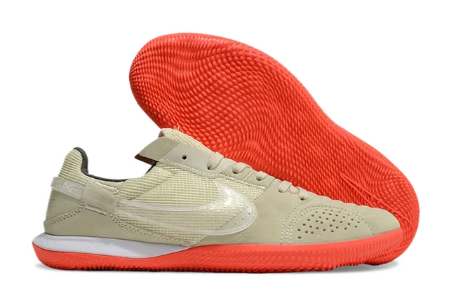 Nike ধূসর গোলাপী Low-Top Silhouette জাল এবং স্যুড উপরের অভ্যন্তরীণ সকার জুতো 6