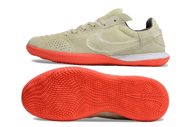 Nike ধূসর গোলাপী Low-Top Silhouette জাল এবং স্যুড উপরের অভ্যন্তরীণ সকার জুতো 7