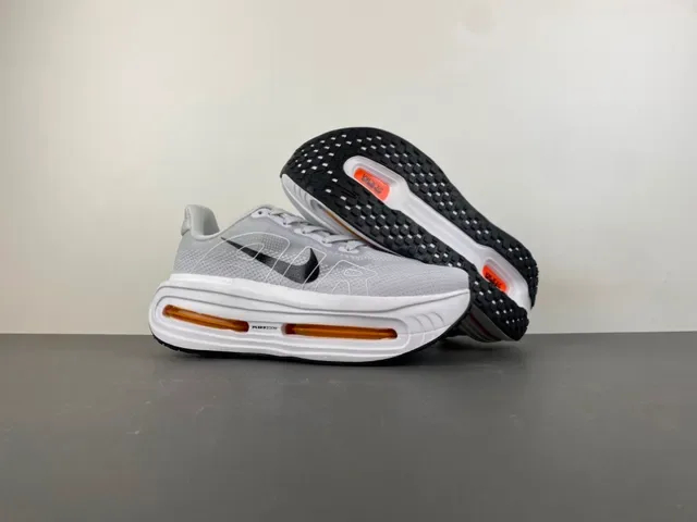 Nike Air Zoom Units Gris Blanc Maille Supérieure Visible Orange Chaussures de Course 12