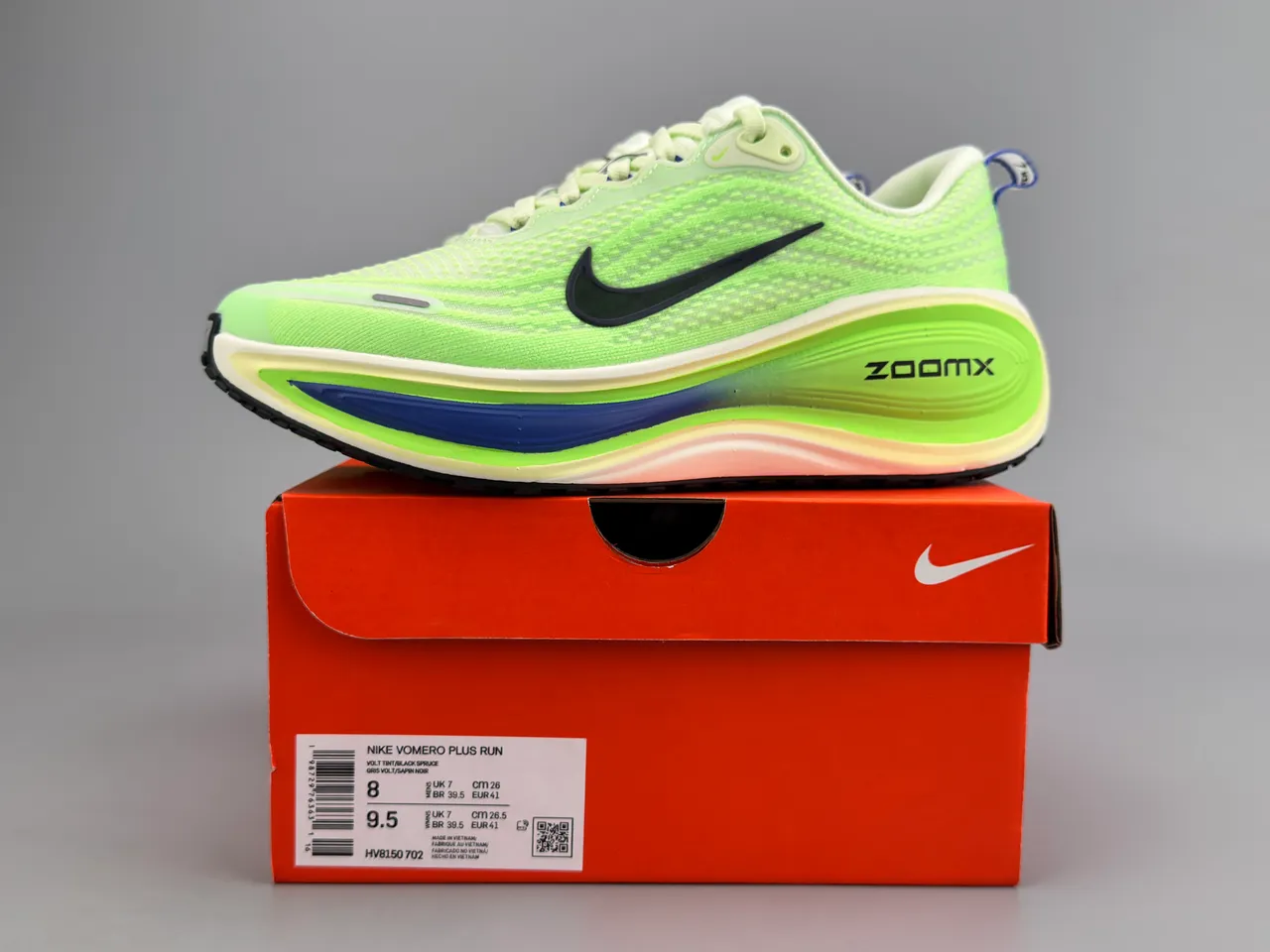 Nike Vert Bleu Haut en Maille Ingénierie Plaque de Carbone de Longueur Complète Chaussures de Course 2