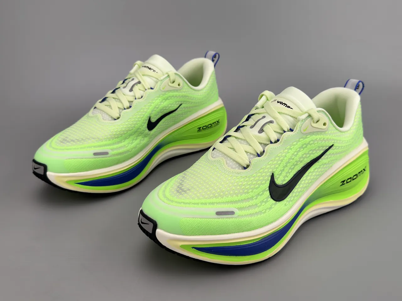 Nike Vert Bleu Haut en Maille Ingénierie Plaque de Carbone de Longueur Complète Chaussures de Course 3