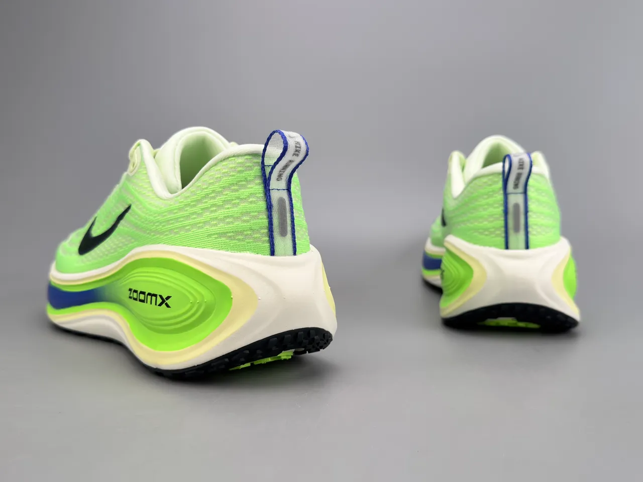 Nike Vert Bleu Haut en Maille Ingénierie Plaque de Carbone de Longueur Complète Chaussures de Course 4