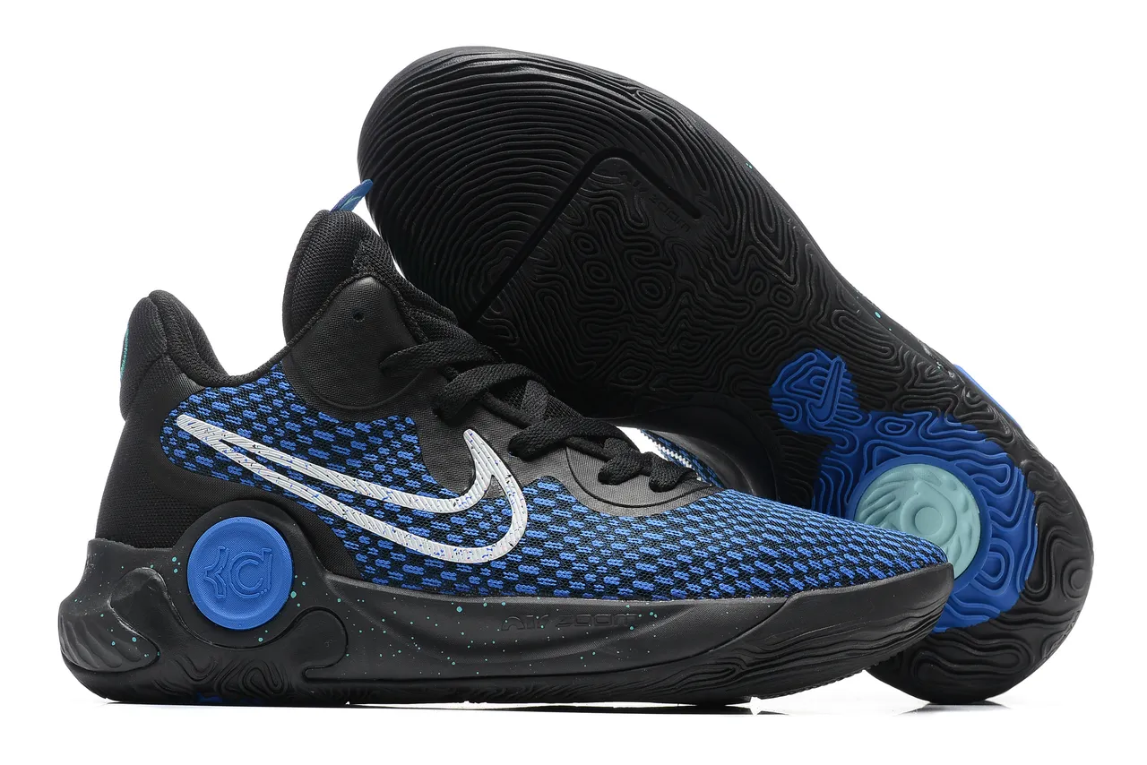 Nike KD Gris Noir Tricot Maille Supérieur Gomme Caoutchouc Semelle Chaussures de Basketball 14