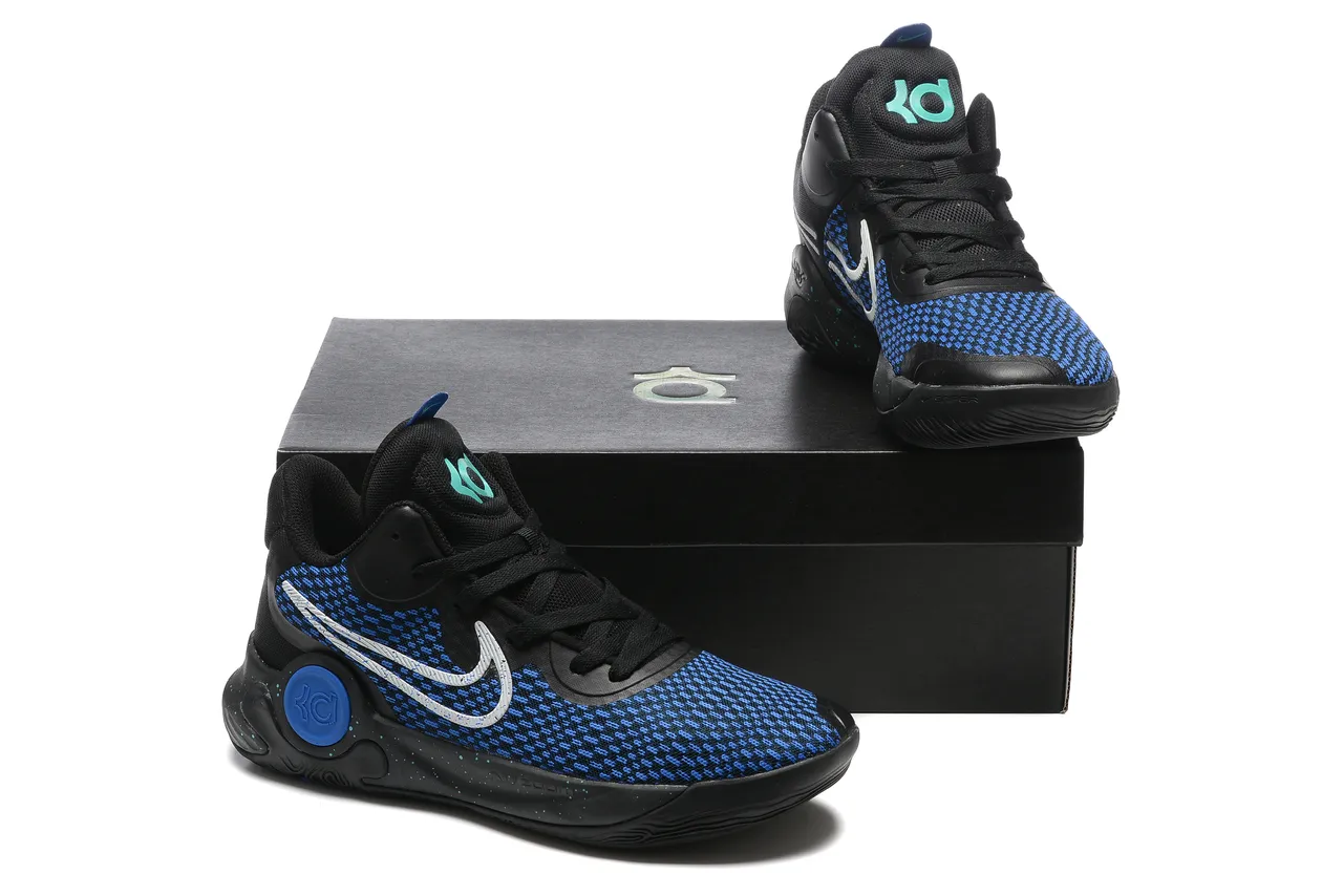 Nike KD Gris Noir Tricot Maille Supérieur Gomme Caoutchouc Semelle Chaussures de Basketball 15