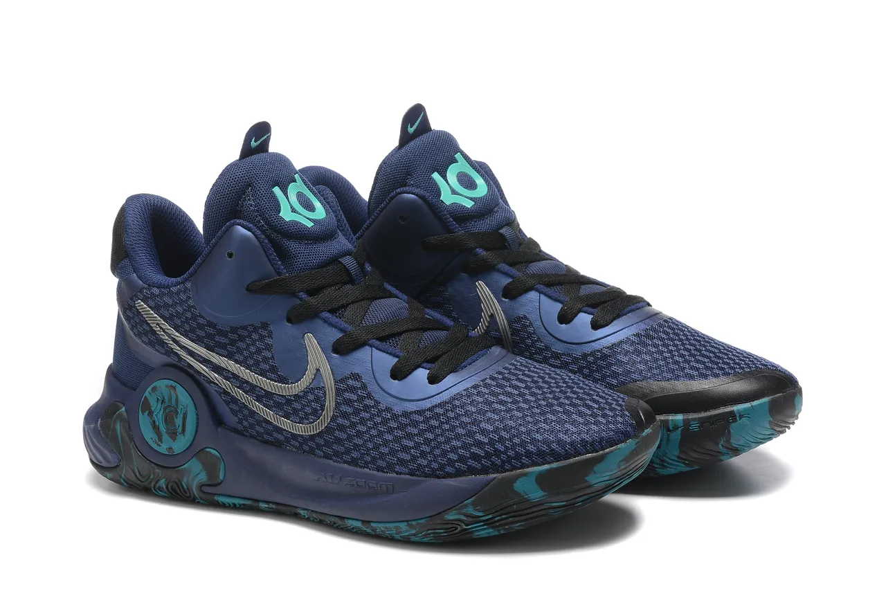 Nike KD Gris Noir Tricot Maille Supérieur Gomme Caoutchouc Semelle Chaussures de Basketball 22